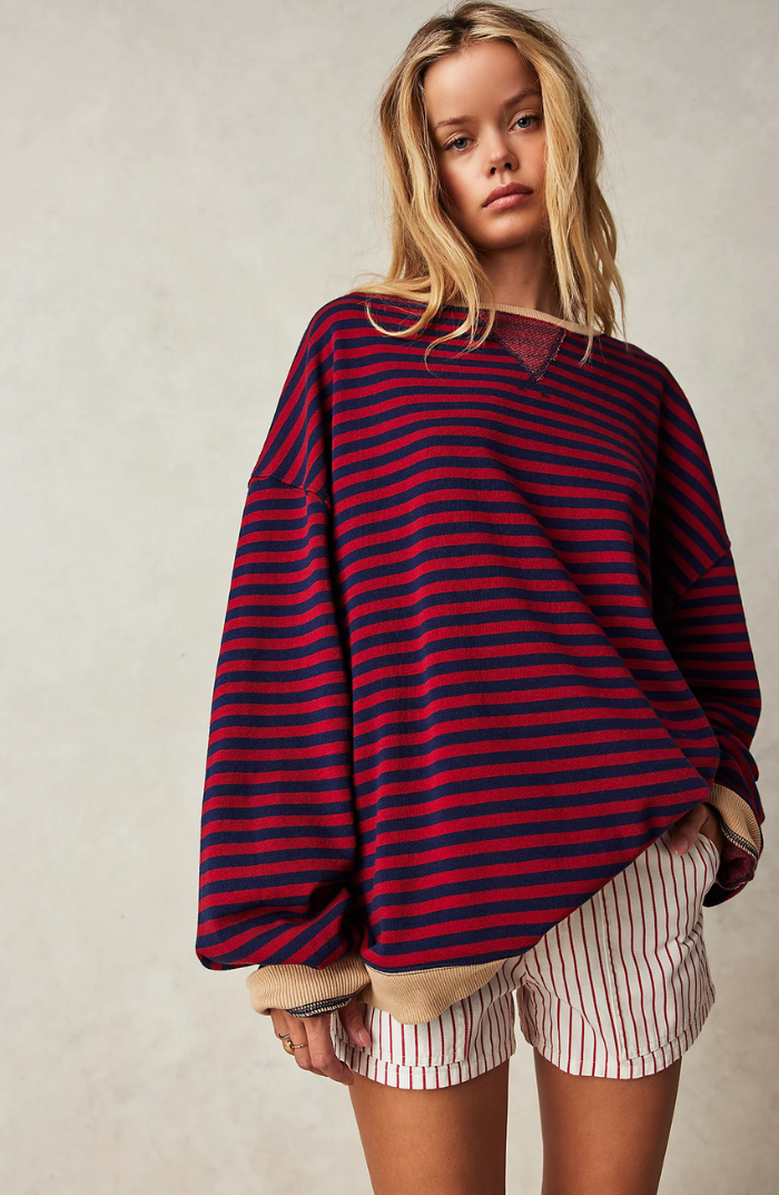 Mana | Gestreifter Oversize-Pullover